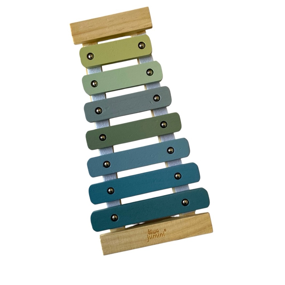 Jumini Xylophone Musical Instrument Kids Baby Gift Music Blue Wood Montessori